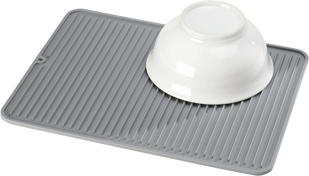 Diskmatta / Grytunderlägg, SILICONE MAT, 31,5 x 40,5 cm, Grå i gruppen Förvaring / Köksförvaring / Diskställ och diskbänk hos SmartaSaker.se (40419)