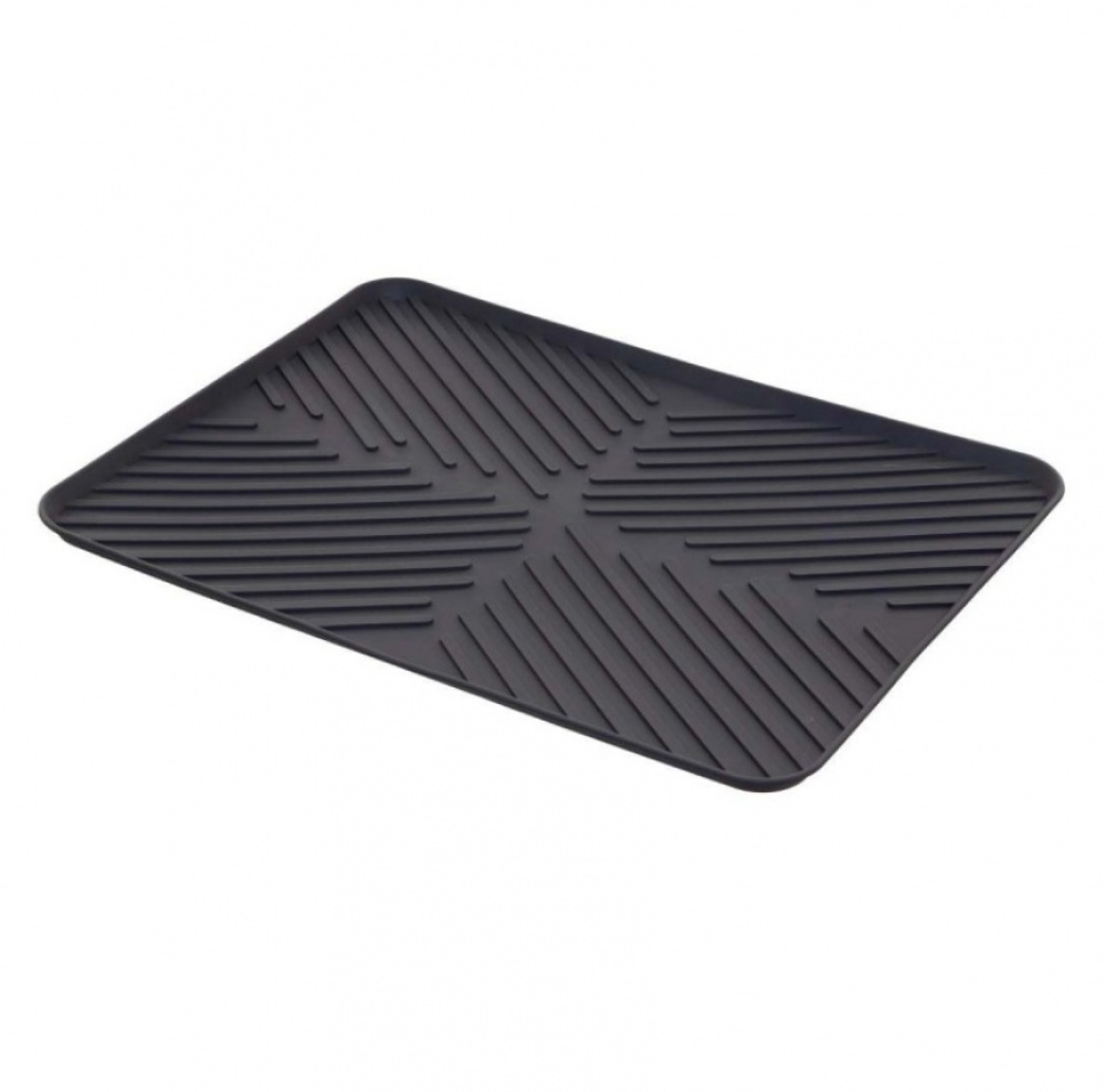 Diskmatta, med kanter, RECTANGULAR DRAINING MAT 40.5 x 30.5 cm Grå i gruppen Förvaring / Köksförvaring / Diskställ och diskbänk hos SmartaSaker.se (40422)