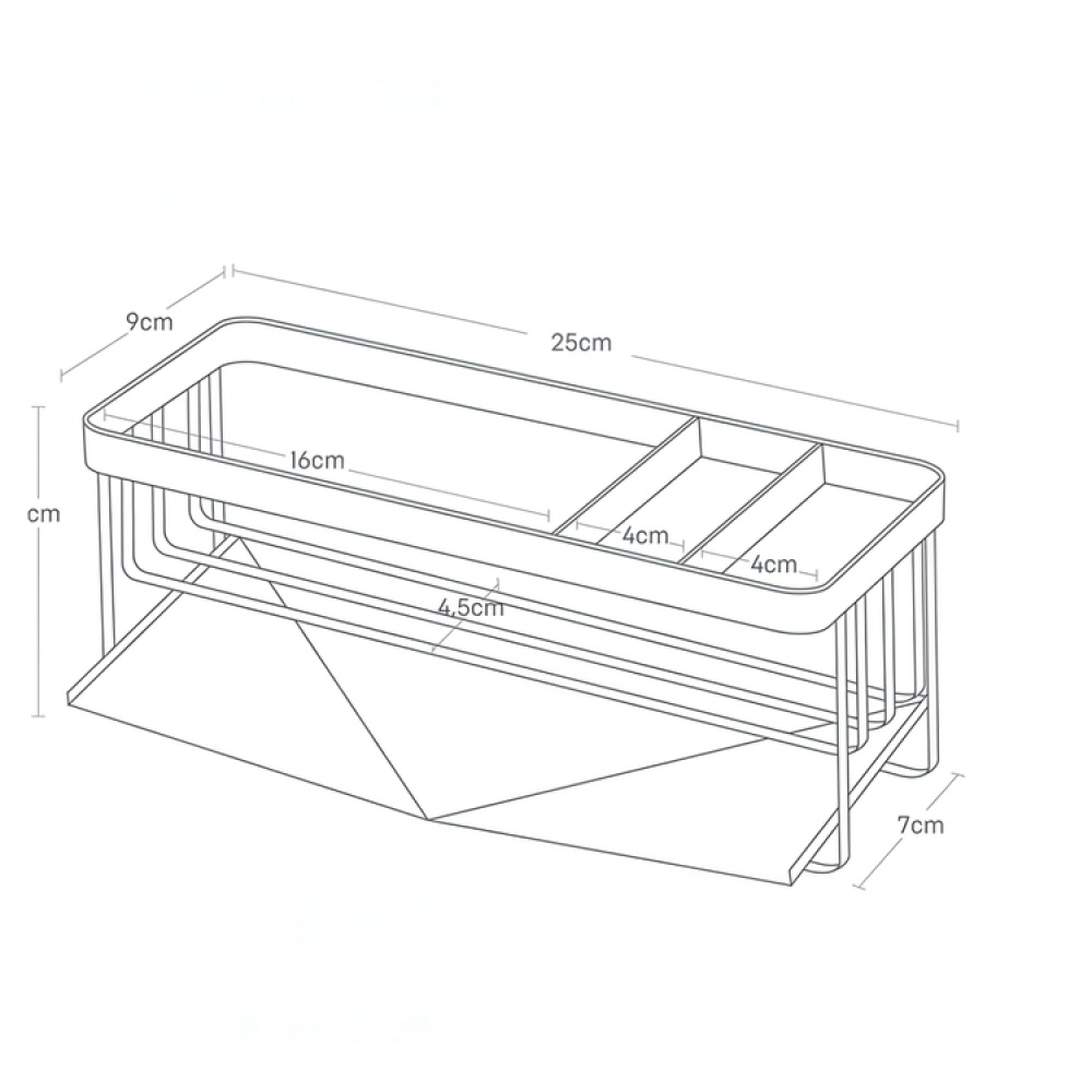 Diskmedel & svamphållare i metall, TOWER SINK ORGANISER, Yamazaki, Vit i gruppen Förvaring / Köksförvaring / Diskställ och diskbänk hos SmartaSaker.se (40424)