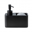 Diskmedelspump / Svamphållare i keramik, RESA, 14,5 x 6 x H 14,3 cm, Svart Diskmedelspump / Svamphållare i keramik, RESA, 14,5 x 6 x H 14,3 cm, Svart