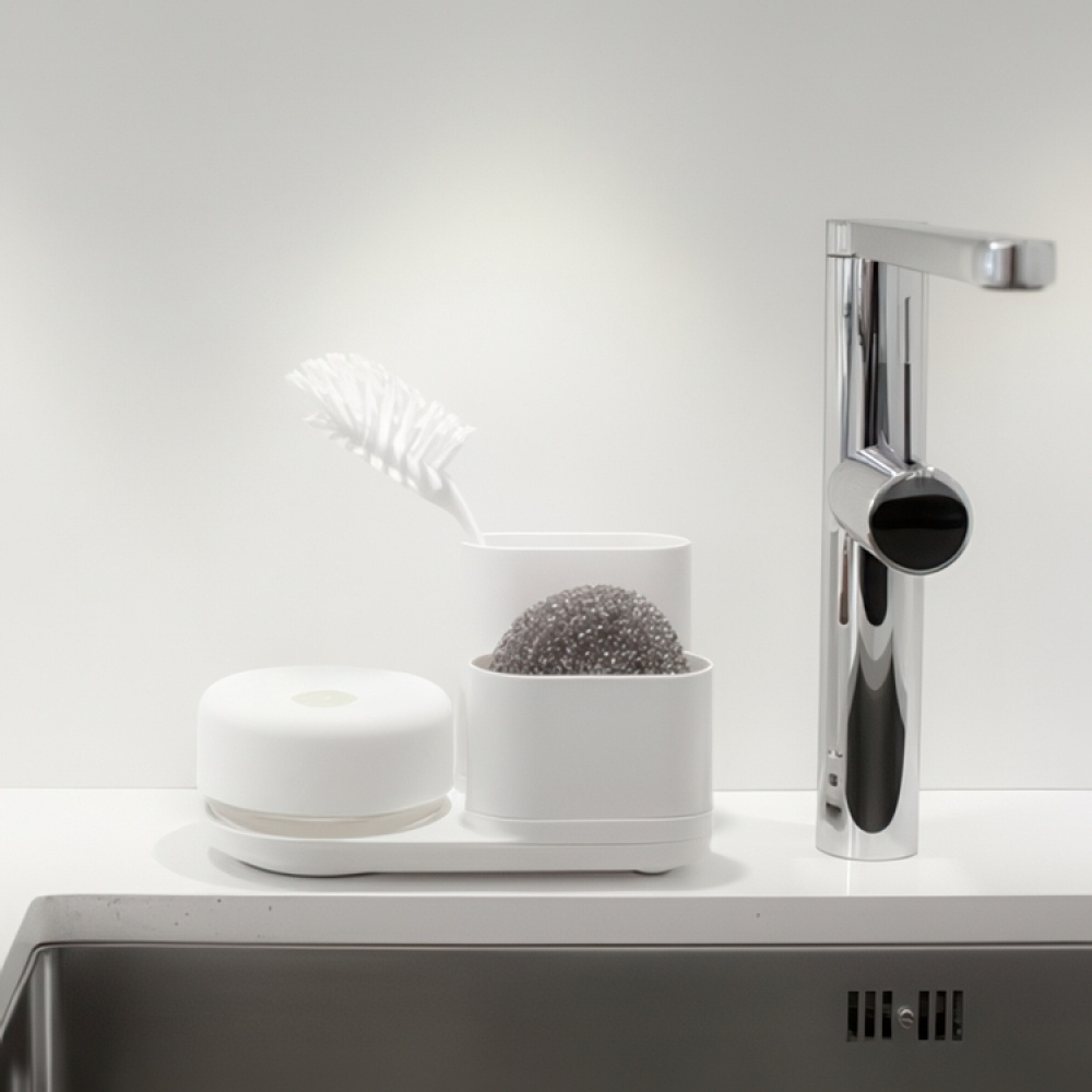 Diskmedelspump med förvaringsställ, BOSIGN DO-DISH CADDY, Vit i gruppen Förvaring / Köksförvaring / Diskställ och diskbänk hos SmartaSaker.se (40429)