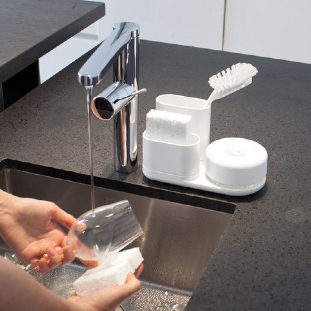 Diskmedelspump med förvaringsställ, BOSIGN DO-DISH CADDY, Vit i gruppen Förvaring / Köksförvaring / Diskställ och diskbänk hos SmartaSaker.se (40429)