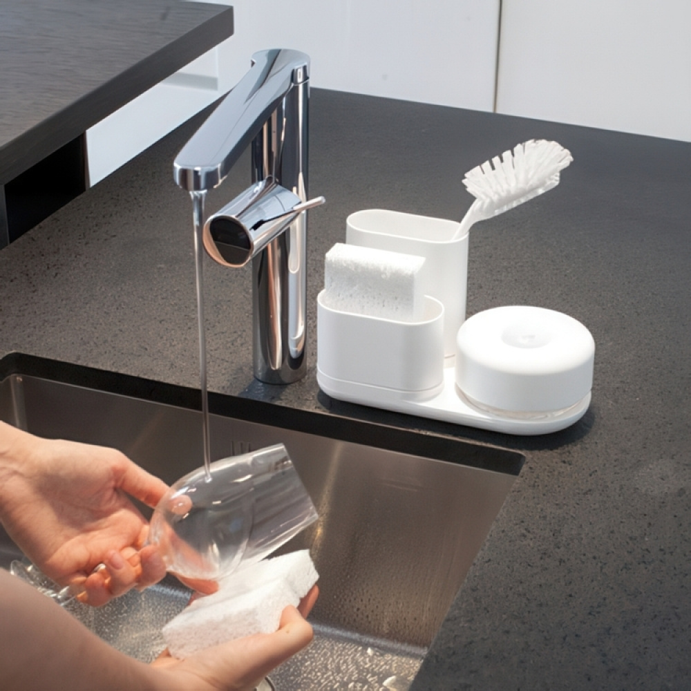 Diskmedelspump med förvaringsställ, BOSIGN DO-DISH CADDY, Vit i gruppen Förvaring / Köksförvaring / Diskställ och diskbänk hos SmartaSaker.se (40429)