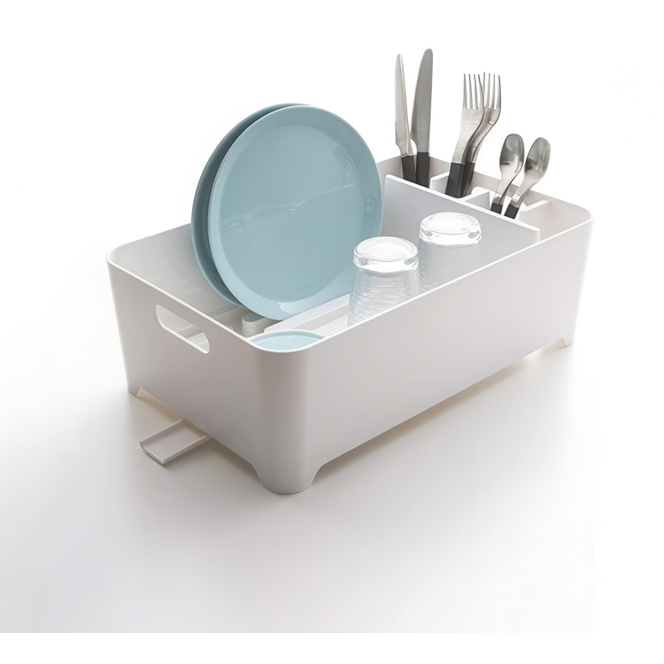 Diskställ / Balja TOWER COMPACT, 38 x 24 x H 13 cm, Yamazaki, Vit i gruppen Förvaring / Köksförvaring / Diskställ och diskbänk hos SmartaSaker.se (40435)