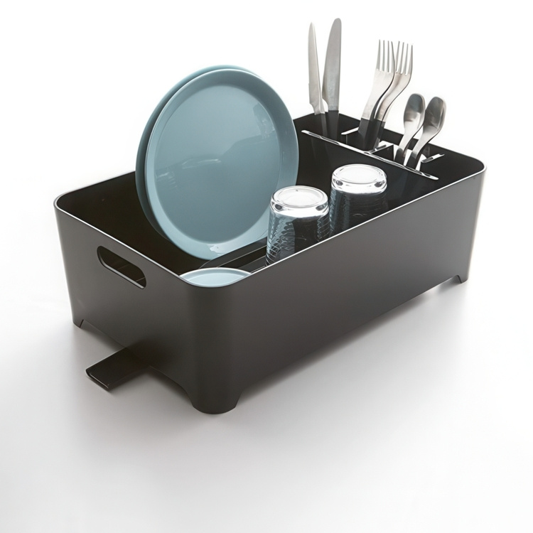 Diskställ / Balja, TOWER COMPACT, 38 x 24 x H 13 cm, Yamazaki, Svart i gruppen Förvaring / Köksförvaring / Diskställ och diskbänk hos SmartaSaker.se (40436)