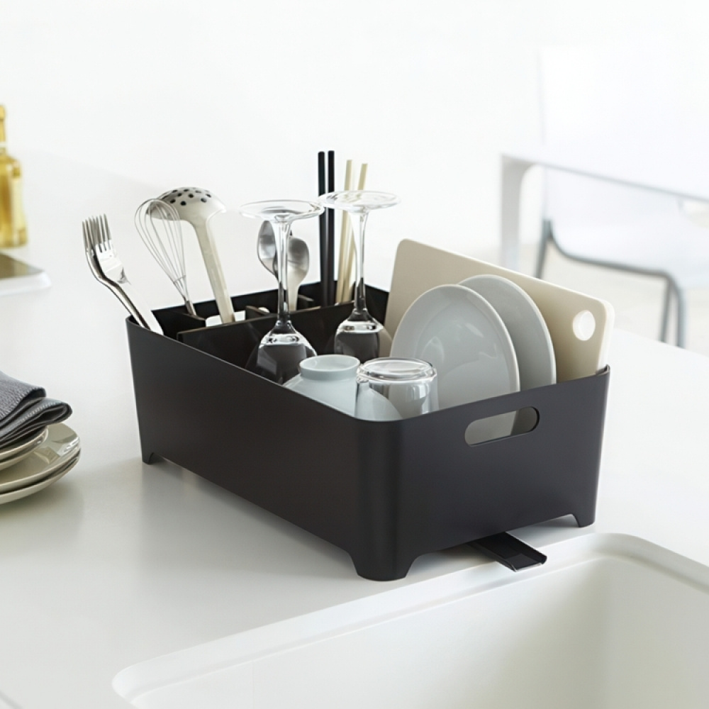 Diskställ / Balja, TOWER COMPACT, 38 x 24 x H 13 cm, Yamazaki, Svart i gruppen Förvaring / Köksförvaring / Diskställ och diskbänk hos SmartaSaker.se (40436)