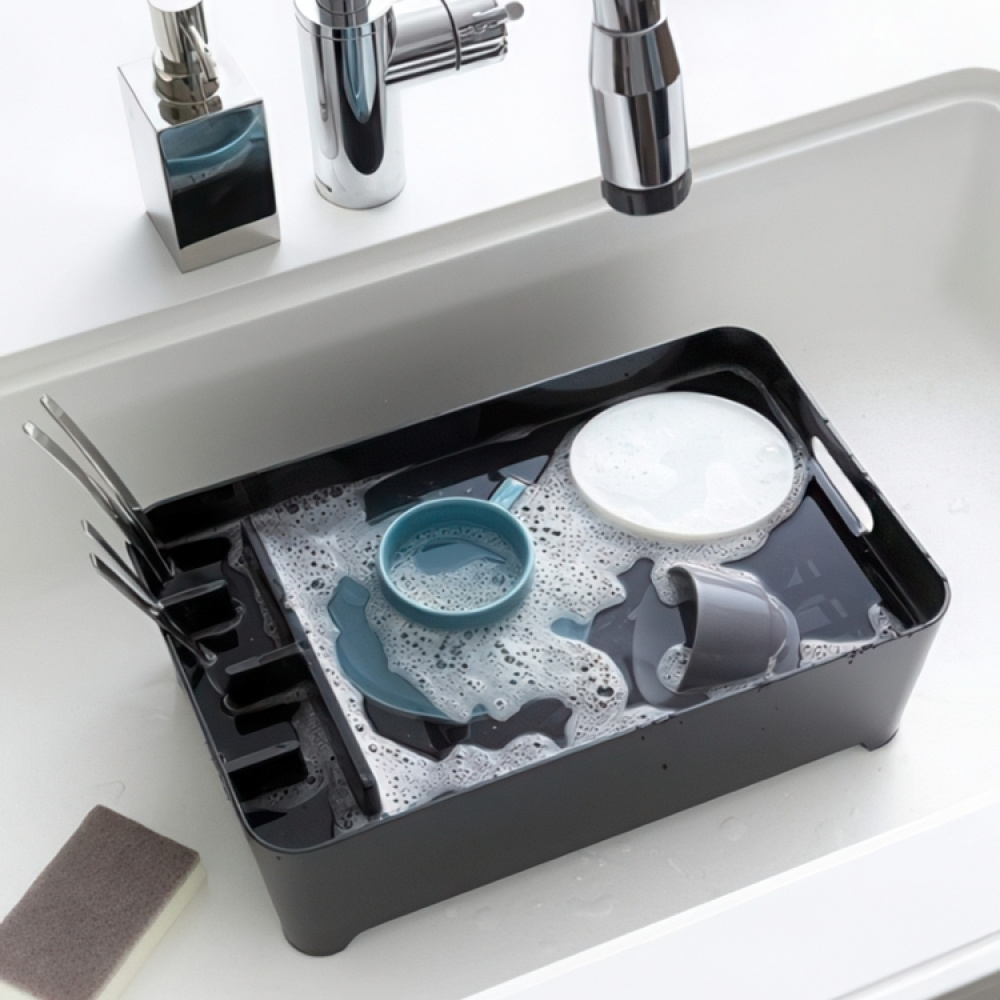 Diskställ / Balja, TOWER COMPACT, 38 x 24 x H 13 cm, Yamazaki, Svart i gruppen Förvaring / Köksförvaring / Diskställ och diskbänk hos SmartaSaker.se (40436)