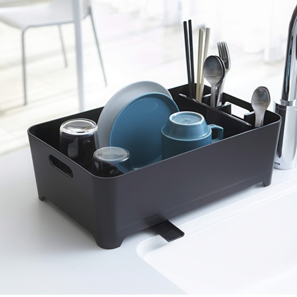 Diskställ / Balja, TOWER COMPACT, 38 x 24 x H 13 cm, Yamazaki, Svart i gruppen Förvaring / Köksförvaring / Diskställ och diskbänk hos SmartaSaker.se (40436)