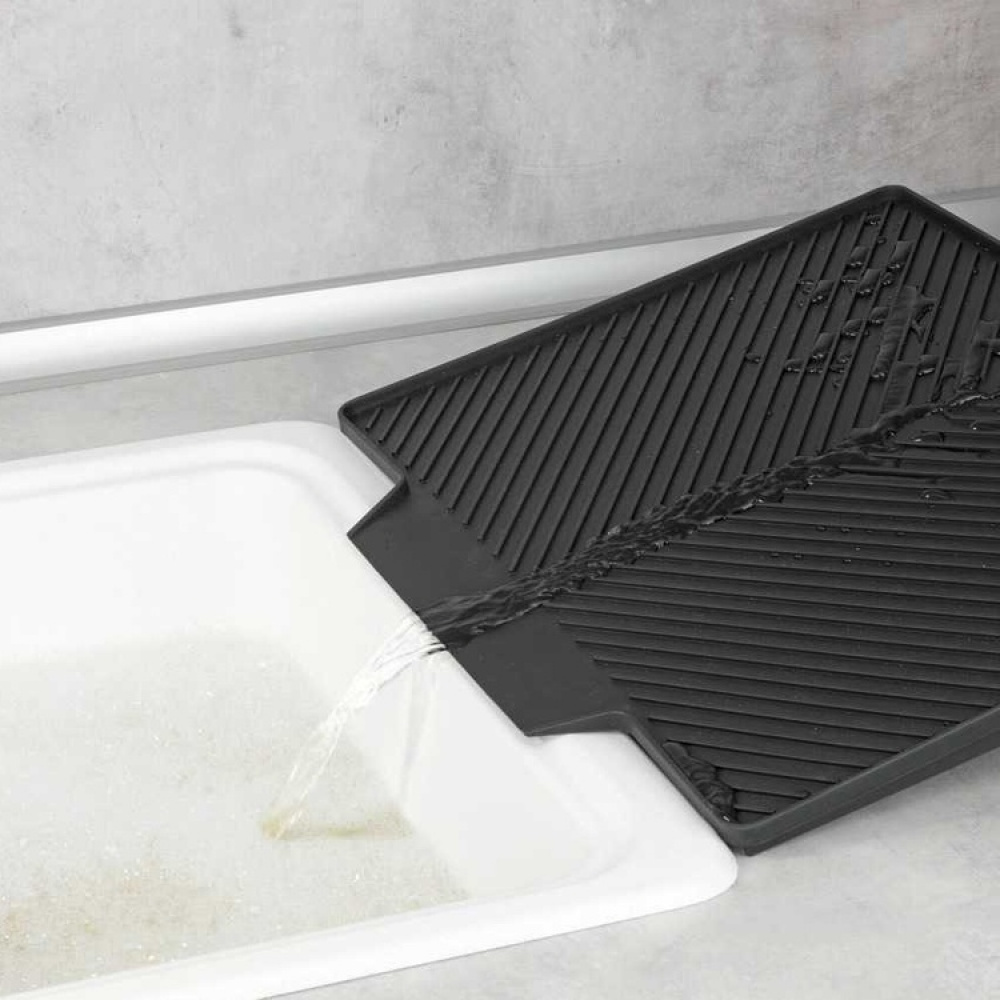 Diskställ med Avrinningsbricka, NELIA, 34 x 40 x H 25 cm, Svart i gruppen Förvaring / Köksförvaring / Diskställ och diskbänk hos SmartaSaker.se (40438)