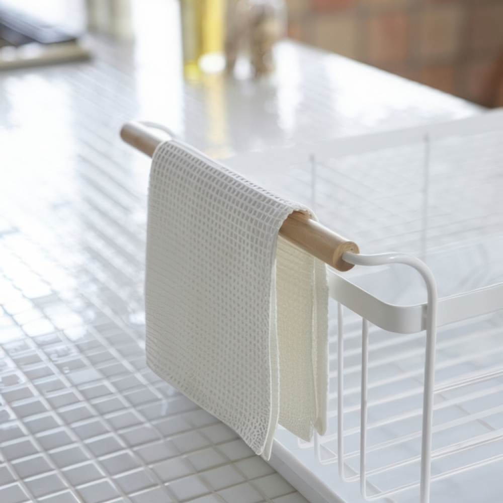 Diskställ med bricka, TOSCA DISH DRAINER, 47 x 33,5 x H 20 cm, Yamazaki, Vit i gruppen Förvaring / Köksförvaring / Diskställ och diskbänk hos SmartaSaker.se (40444)