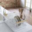 Diskställ med bricka, TOSCA DISH DRAINER, 47 x 33,5 x H 20 cm, Yamazaki, Vit Diskställ med bricka, TOSCA DISH DRAINER, 47 x 33,5 x H 20 cm, Yamazaki, Vit