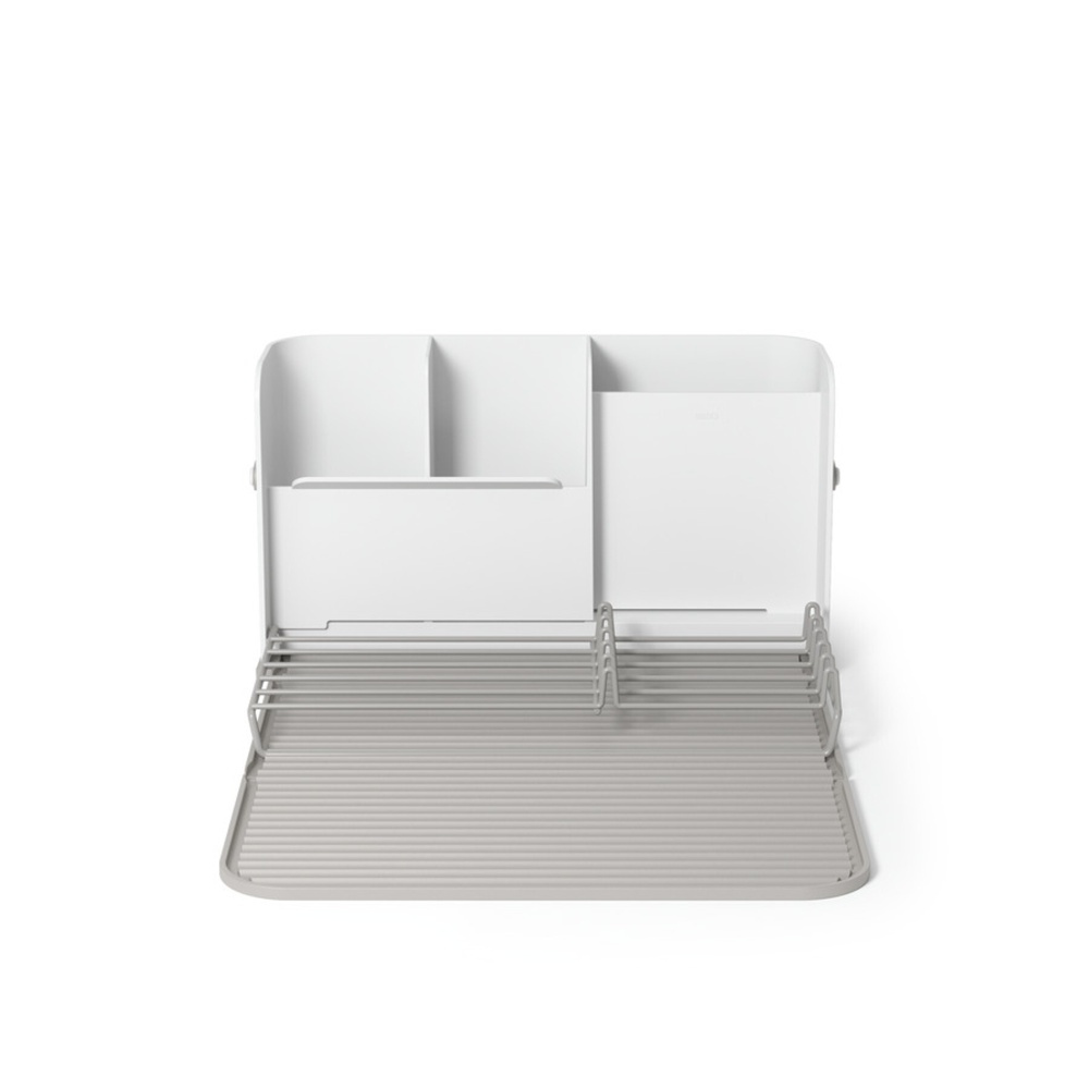 Diskställ med diskmatta, Plats sparande, SLING DISH RACK, Umbra, Grå / Vit i gruppen Förvaring / Köksförvaring / Diskställ och diskbänk hos SmartaSaker.se (40446)