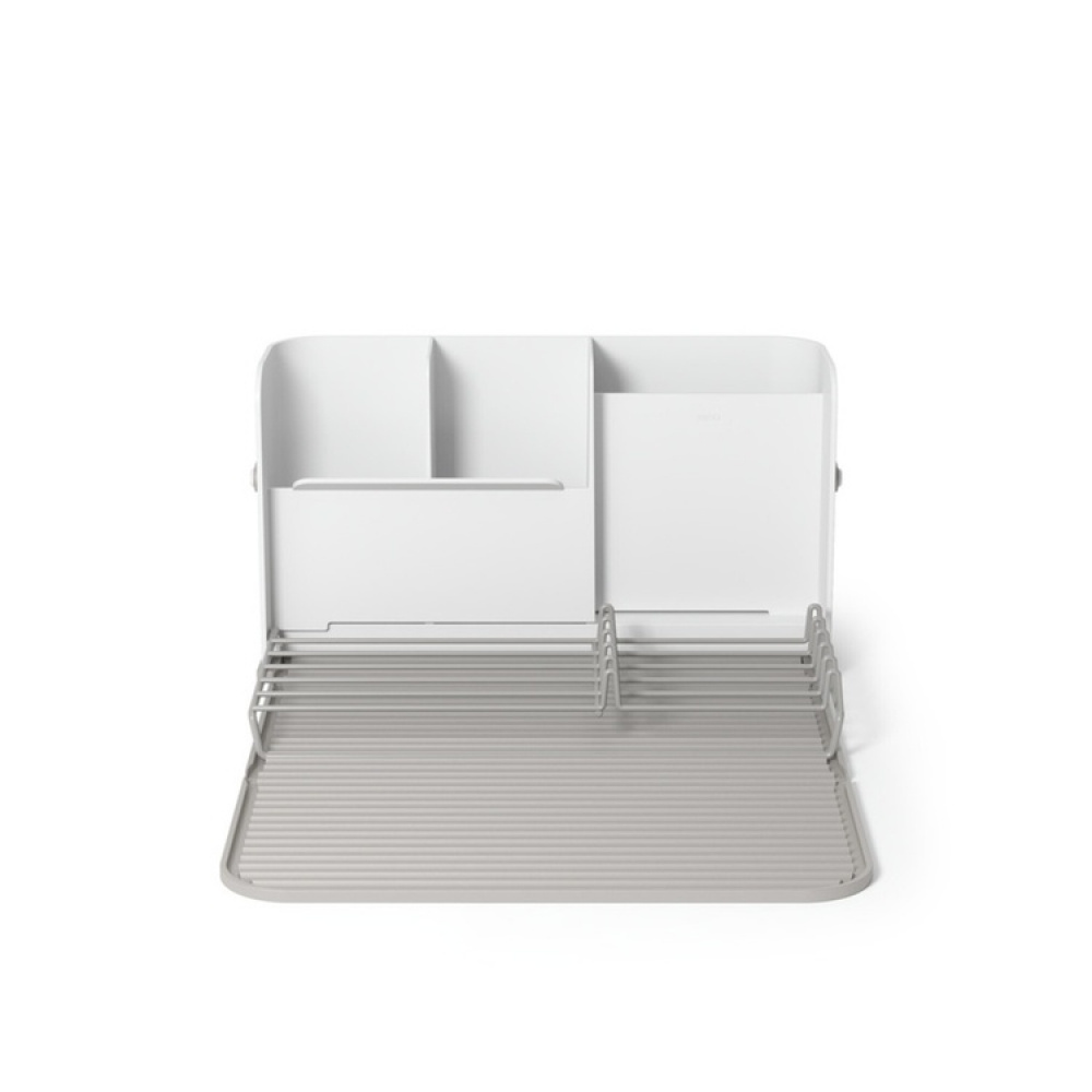 Diskställ med diskmatta, Plats sparande, SLING DISH RACK, Umbra, Grå / Vit i gruppen Förvaring / Köksförvaring / Diskställ och diskbänk hos SmartaSaker.se (40446)