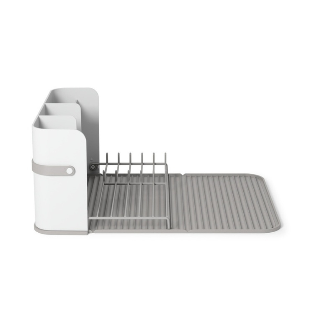 Diskställ med diskmatta, Plats sparande, SLING DISH RACK, Umbra, Grå / Vit i gruppen Förvaring / Köksförvaring / Diskställ och diskbänk hos SmartaSaker.se (40446)