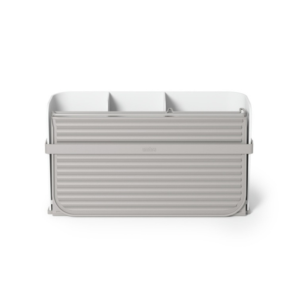 Diskställ med diskmatta, Plats sparande, SLING DISH RACK, Umbra, Grå / Vit i gruppen Förvaring / Köksförvaring / Diskställ och diskbänk hos SmartaSaker.se (40446)
