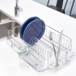 Diskställ med droppbricka, FORMA DISH DRAINER, 34 x 43 x H13 cm, Silver / Klar Diskställ med droppbricka, FORMA DISH DRAINER, 34 x 43 x H13 cm, Silver / Klar