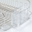 Diskställ med droppbricka, FORMA DISH DRAINER, 34 x 43 x H13 cm, Silver / Klar Diskställ med droppbricka, FORMA DISH DRAINER, 34 x 43 x H13 cm, Silver / Klar