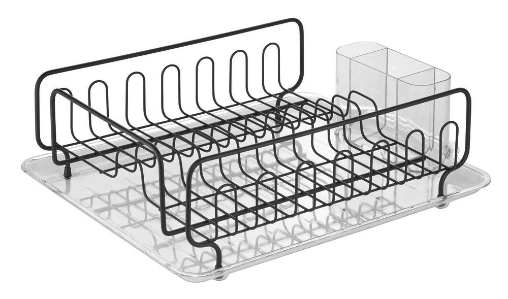 Diskställ med droppbricka, FORMA DISH DRAINER, Matt svart / Klar i gruppen Förvaring / Köksförvaring / Diskställ och diskbänk hos SmartaSaker.se (40448)