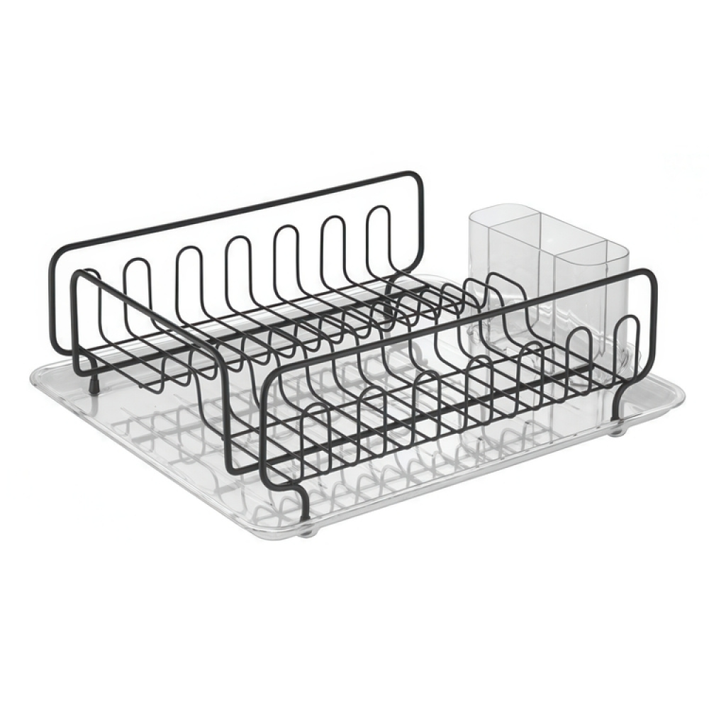 Diskställ med droppbricka, FORMA DISH DRAINER, Matt svart / Klar i gruppen Förvaring / Köksförvaring / Diskställ och diskbänk hos SmartaSaker.se (40448)