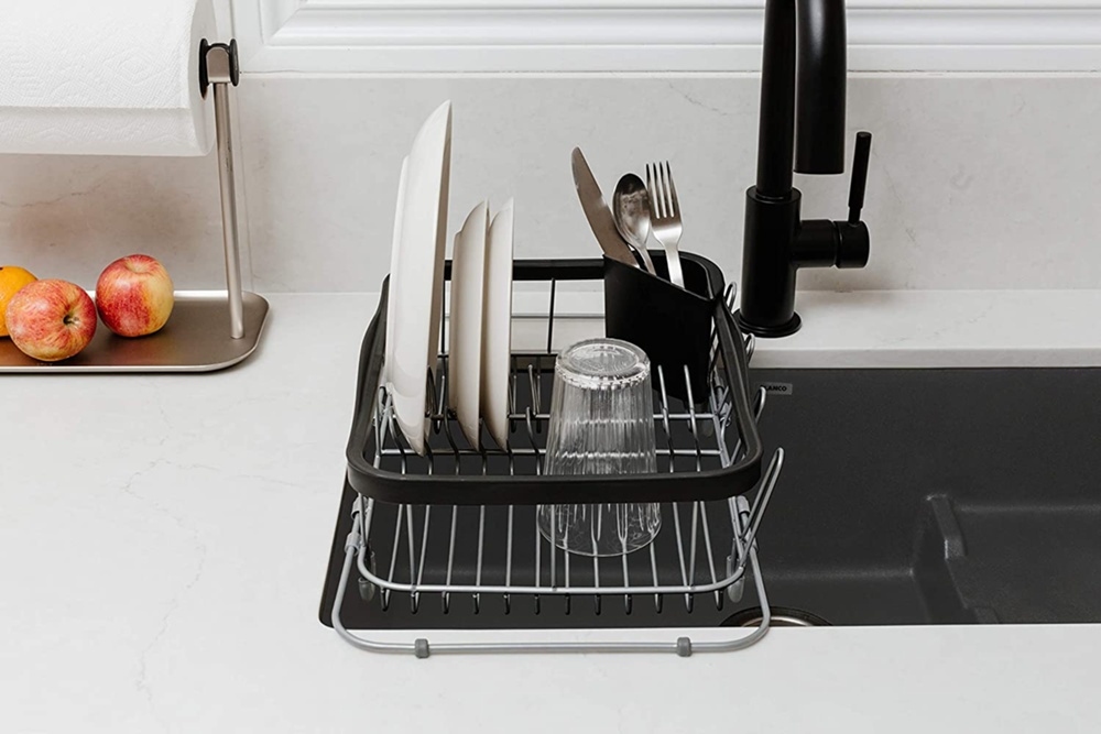 Diskställ, Över Diskho, SINKIN MULTI-USE, 36,5 x 29 x H14 cm, Umbra, Svart / silver i gruppen Förvaring / Köksförvaring / Diskställ och diskbänk hos SmartaSaker.se (40452)