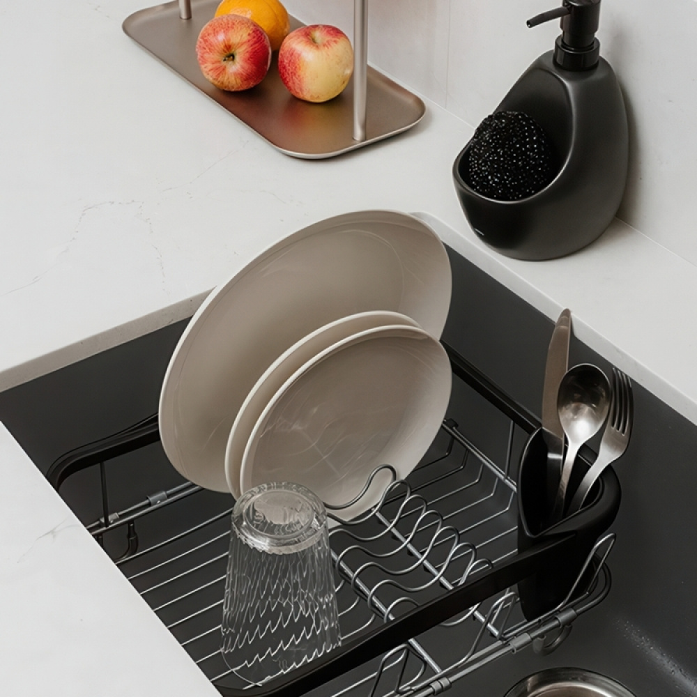 Diskställ, Över Diskho, SINKIN MULTI-USE, 36,5 x 29 x H14 cm, Umbra, Svart / silver i gruppen Förvaring / Köksförvaring / Diskställ och diskbänk hos SmartaSaker.se (40452)