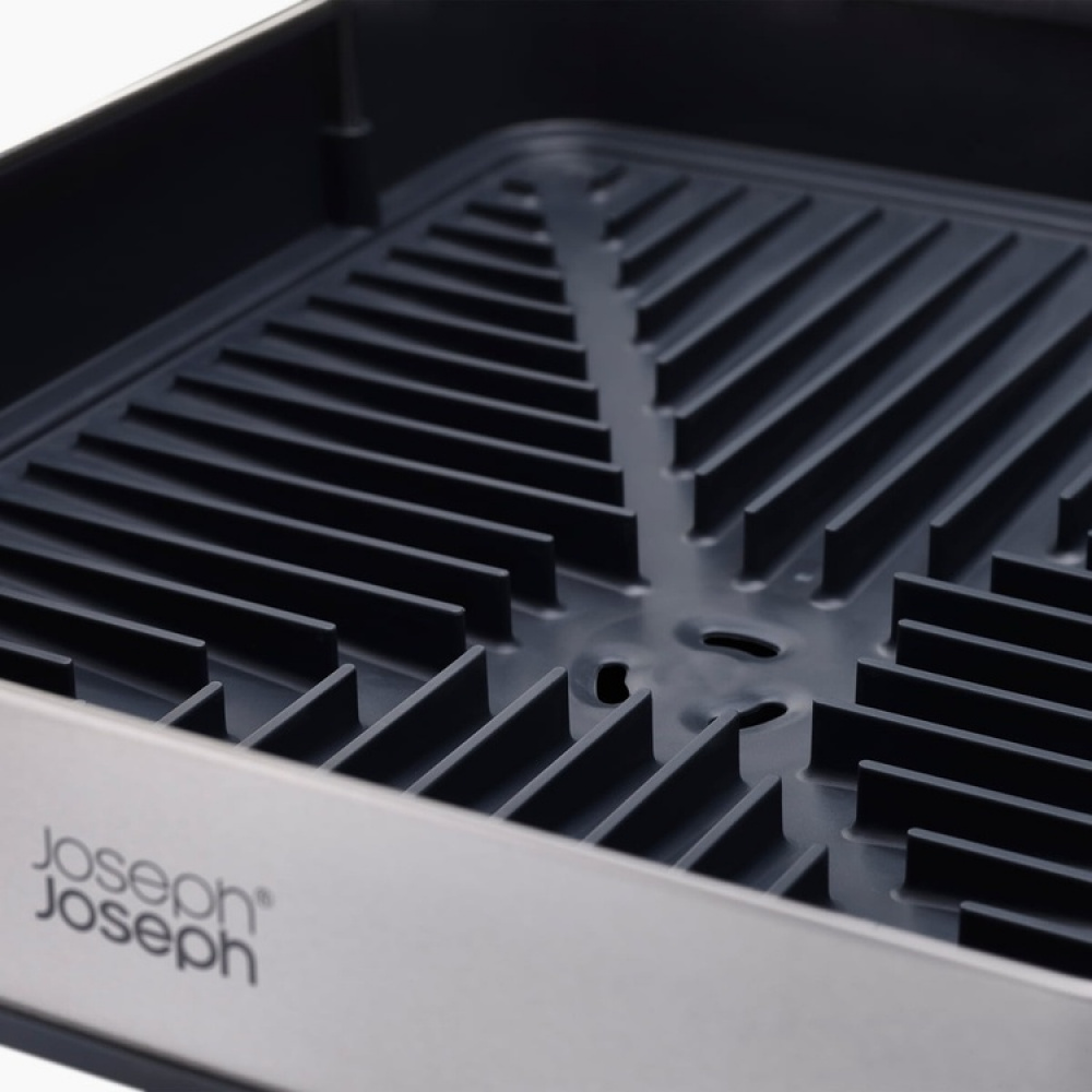 Diskställ, 2-våningar, EXCEL STEEL 2-TIER, 46,5 x 31,5 x H 32 cm, Joseph Joseph, Silver / Mörkgrå i gruppen Förvaring / Köksförvaring hos SmartaSaker.se (40454)