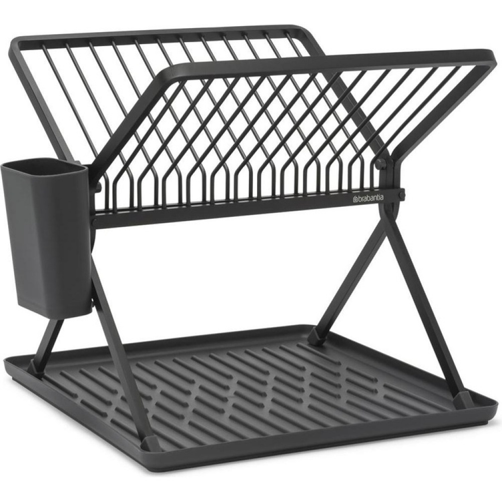 Diskställ, BRABANTIA COMPACT FOLDABLE DISH RACK, 33 x 37 x H 31,5 cm, Mörkgrå i gruppen Förvaring / Köksförvaring / Diskställ och diskbänk hos SmartaSaker.se (40455)