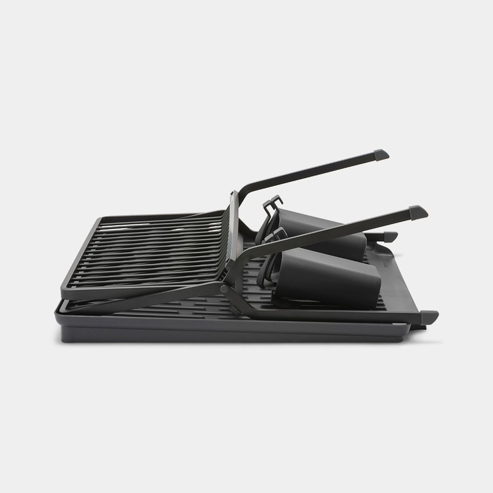 Diskställ, BRABANTIA COMPACT FOLDABLE DISH RACK, 33 x 37 x H 31,5 cm, Mörkgrå i gruppen Förvaring / Köksförvaring hos SmartaSaker.se (40455)
