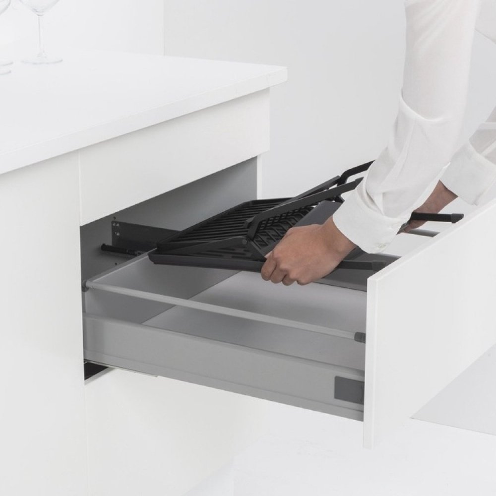 Diskställ, BRABANTIA COMPACT FOLDABLE DISH RACK, 33 x 37 x H 31,5 cm, Mörkgrå i gruppen Förvaring / Köksförvaring / Diskställ och diskbänk hos SmartaSaker.se (40455)