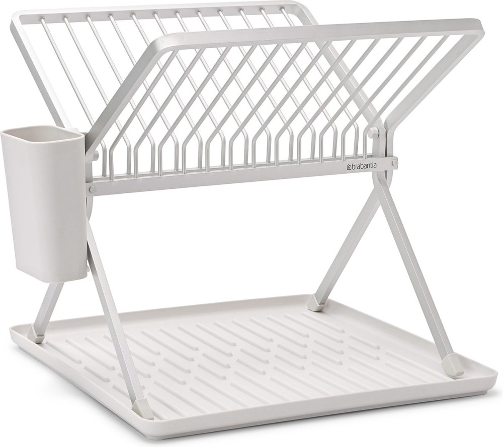 Diskställ, BRABANTIA COMPACT FOLDABLE DISH RACK, 33 x 37 x H 31,5 cm, Ljusgrå i gruppen Förvaring / Köksförvaring / Diskställ och diskbänk hos SmartaSaker.se (40456)