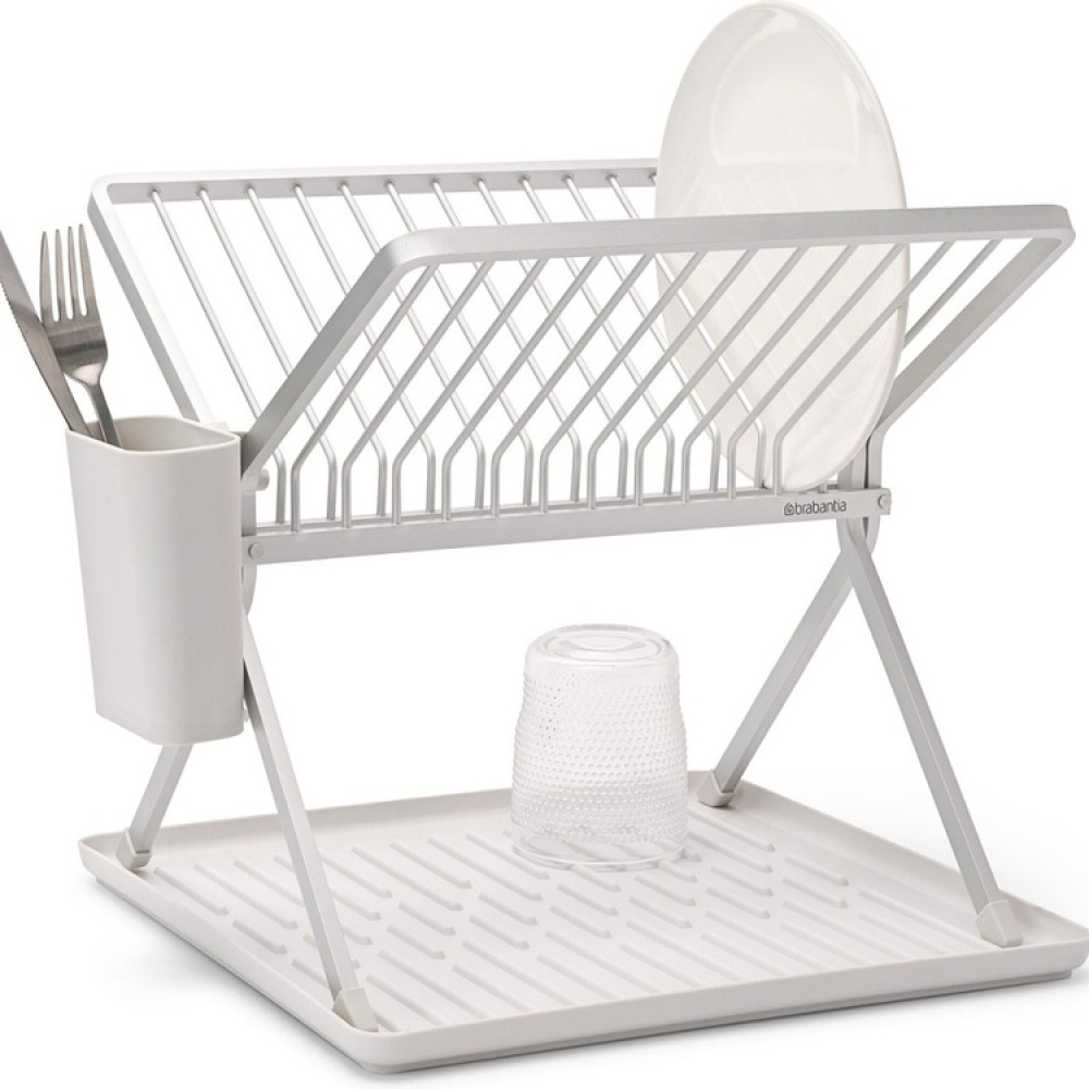 Diskställ, BRABANTIA COMPACT FOLDABLE DISH RACK, 33 x 37 x H 31,5 cm, Ljusgrå i gruppen Förvaring / Köksförvaring / Diskställ och diskbänk hos SmartaSaker.se (40456)