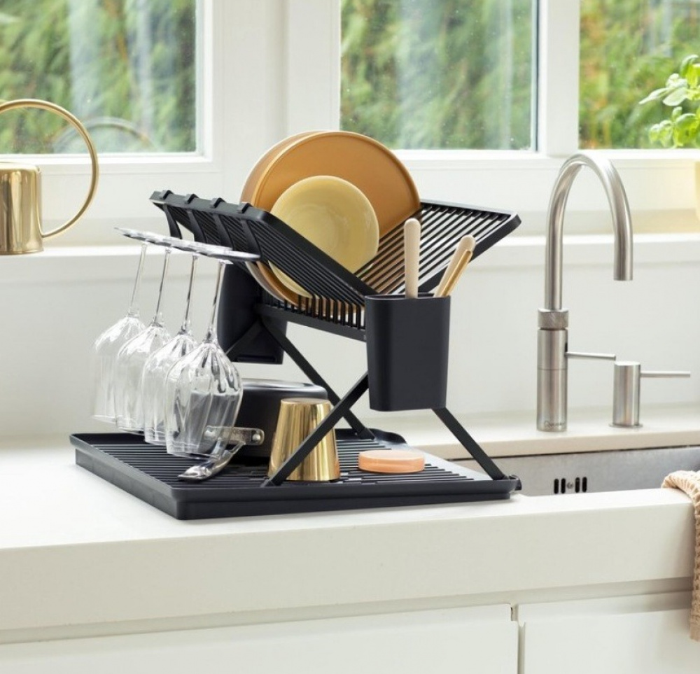 Diskställ, BRABANTIA LARGE FOLDABLE DISH RACK, 42 x 51 x H 33 cm i gruppen Förvaring / Köksförvaring / Diskställ och diskbänk hos SmartaSaker.se (40457)