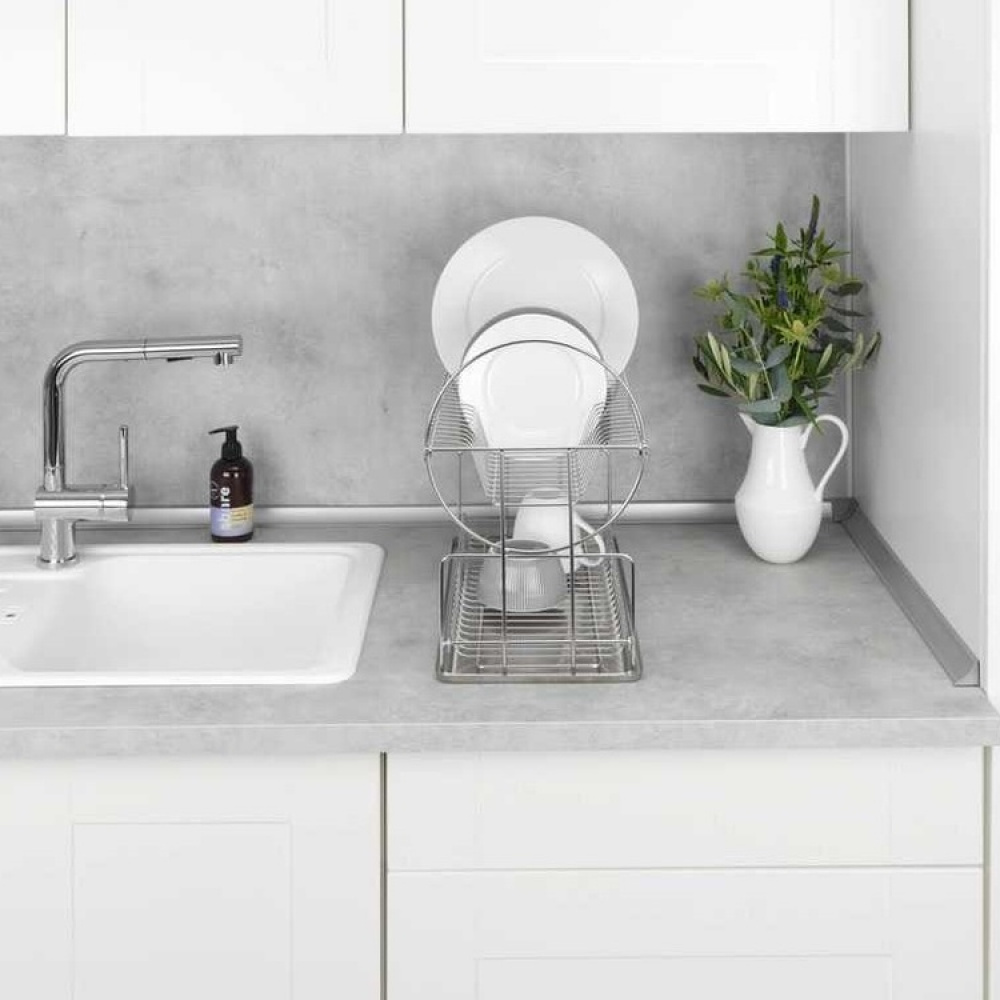 Diskställ, två våningar, bestickkorg, EXCLUSIVE DUO, 45 x 23 x H36 cm, rostfritt stål i gruppen Förvaring / Köksförvaring / Diskställ och diskbänk hos SmartaSaker.se (40462)
