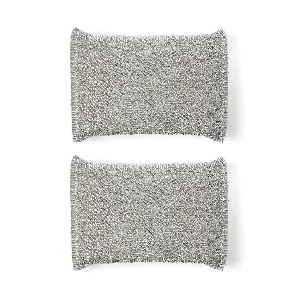 Disksvampar, Repar inte , 2 st, SOFT PADS, 13 x 8,5 cm, Silver i gruppen Förvaring / Städförvaring och sopsortering / Städtrasor och borstar hos SmartaSaker.se (40464)