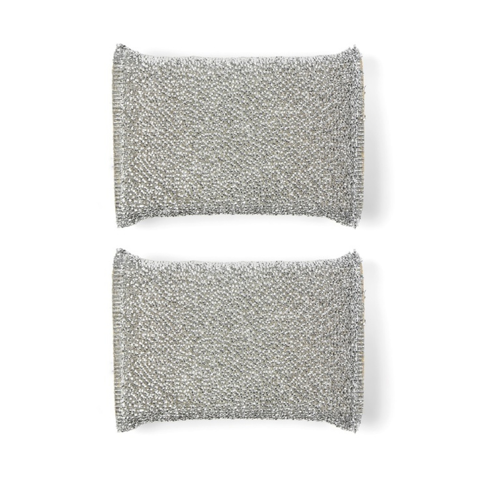 Disksvampar, Repar inte , 2 st, SOFT PADS, 13 x 8,5 cm, Silver i gruppen Förvaring / Städförvaring och sopsortering / Städtrasor och borstar hos SmartaSaker.se (40464)