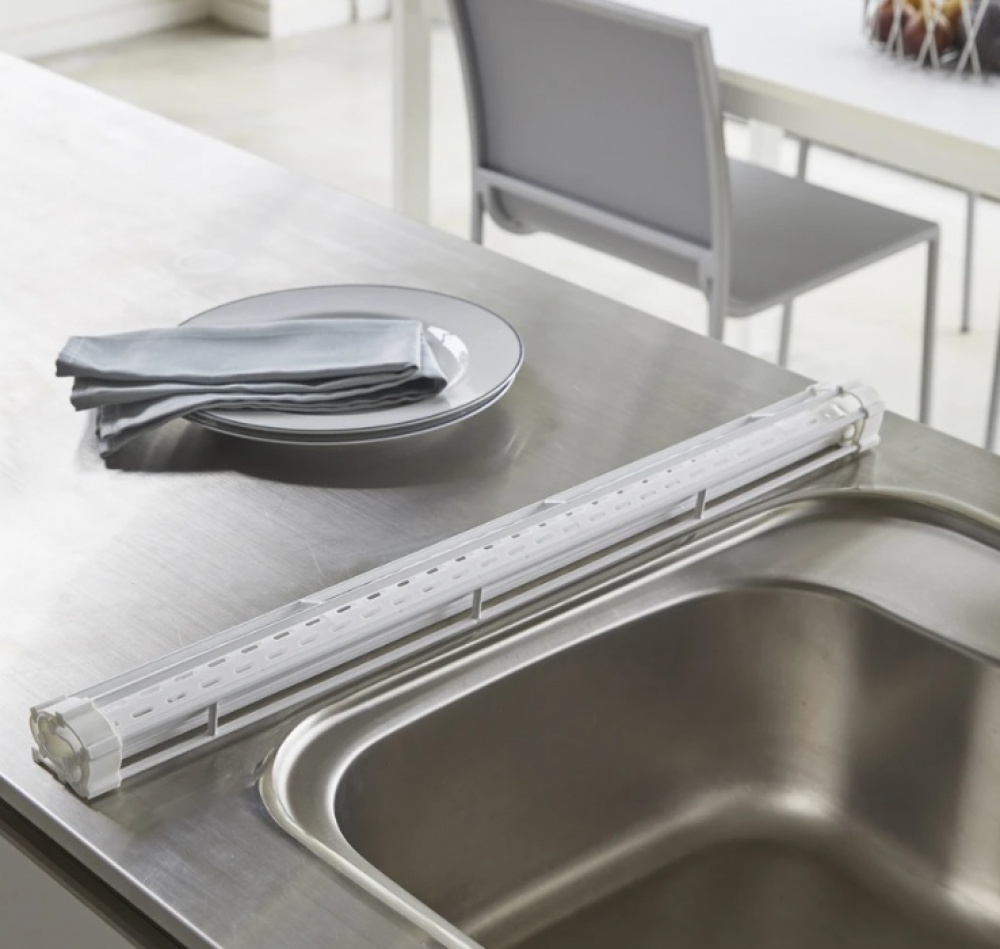 Diskunderlägg, över diskho, TOWER FOLDABLE DRAINER, 42 x 26 x H 0,8 cm, Yamazaki, Vit i gruppen Förvaring / Köksförvaring / Diskställ och diskbänk hos SmartaSaker.se (40470)