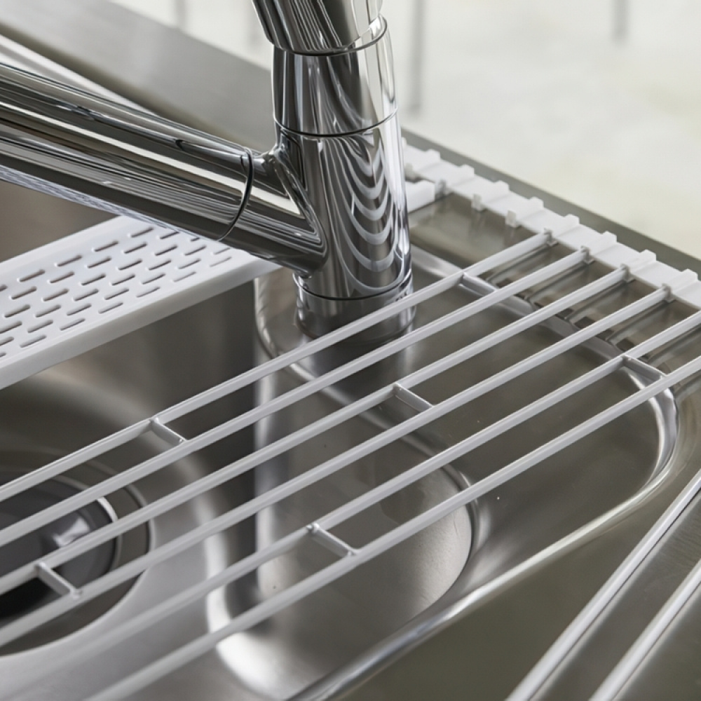 Diskunderlägg, över diskho, TOWER FOLDABLE DRAINER, 42 x 26 x H 0,8 cm, Yamazaki, Vit i gruppen Förvaring / Köksförvaring / Diskställ och diskbänk hos SmartaSaker.se (40470)