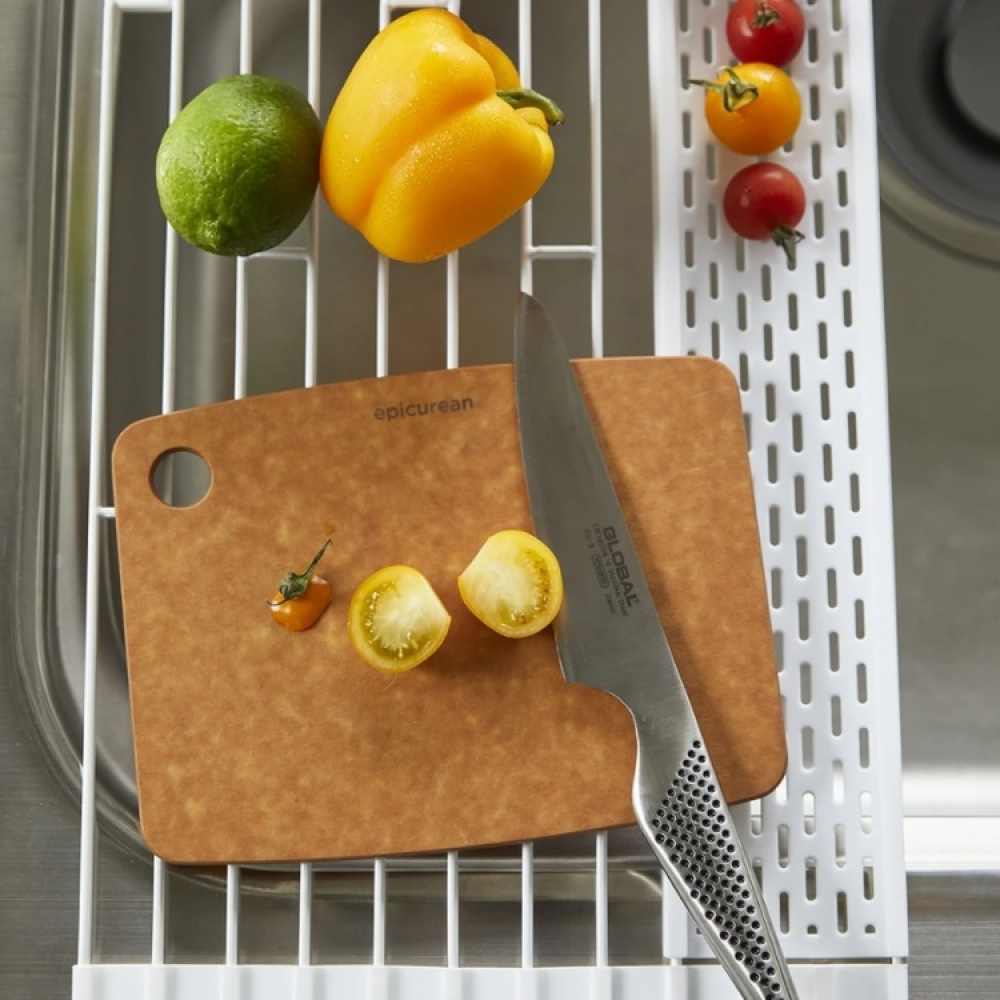 Diskunderlägg, över diskho, TOWER FOLDABLE DRAINER, 42 x 26 x H 0,8 cm, Yamazaki, Vit i gruppen Förvaring / Köksförvaring / Diskställ och diskbänk hos SmartaSaker.se (40470)