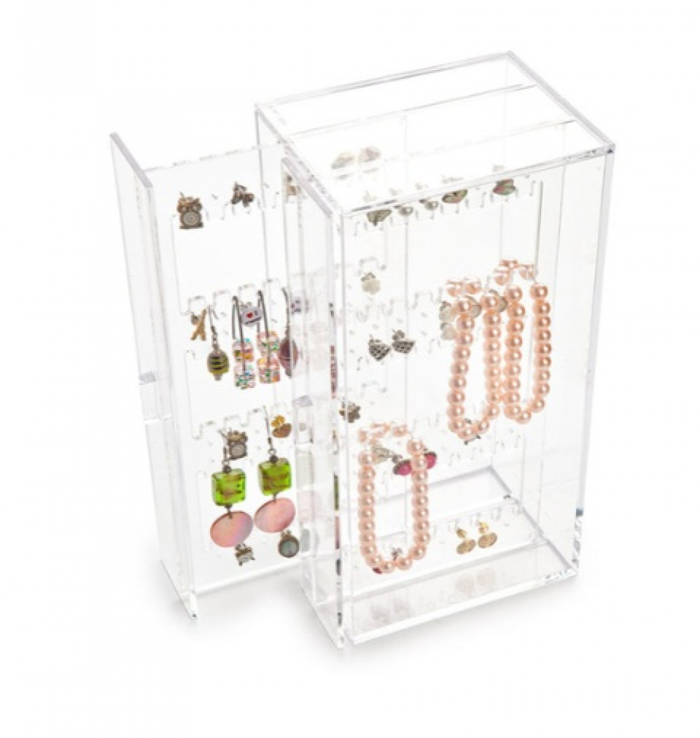Display för 32 par örhängen, ARTEAGA BOX, 9,3 x 13 x H 24 cm , Klar i gruppen Förvaring / Sovrumsförvaring / Smyckesförvaring hos SmartaSaker.se (40472)