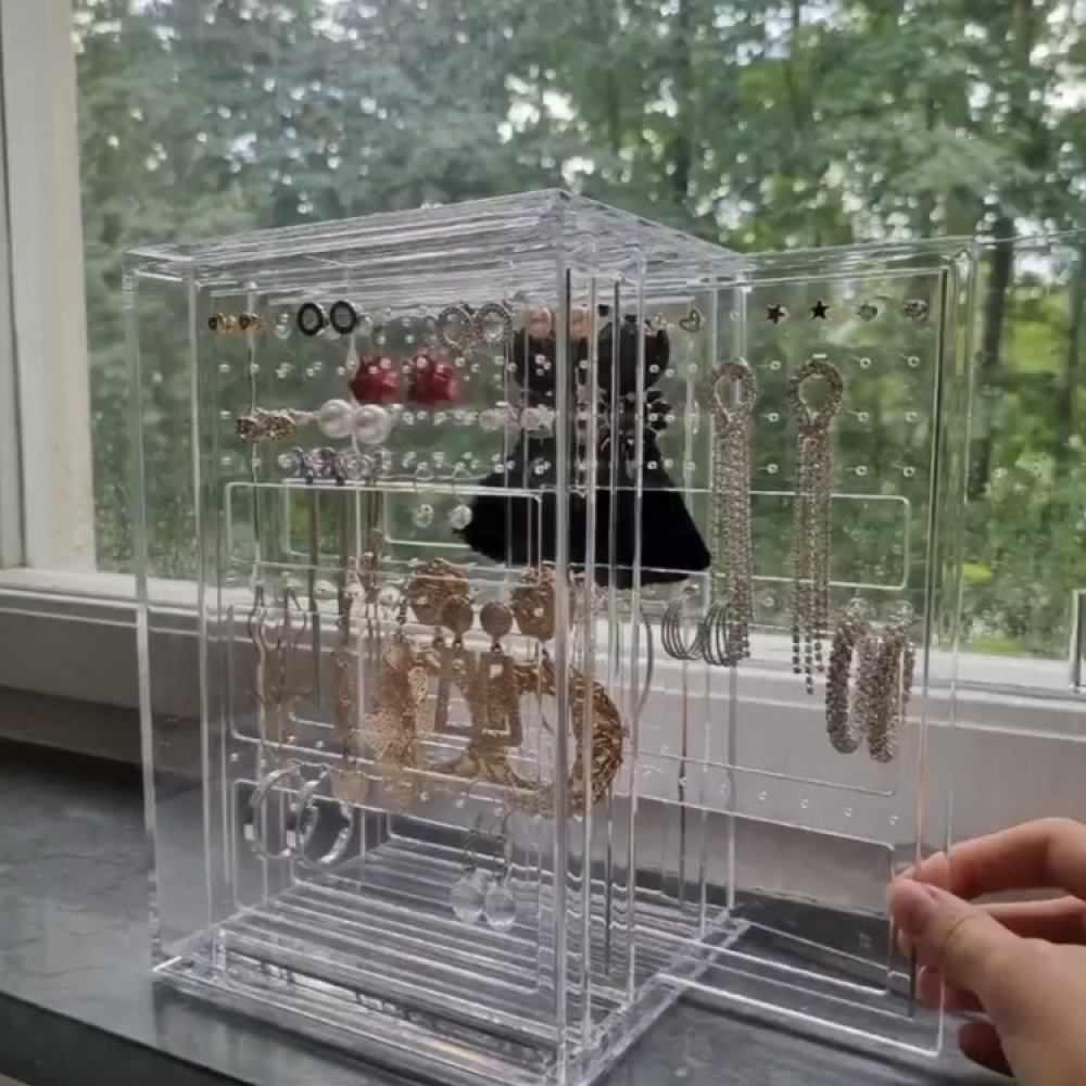 Display för 32 par örhängen, ARTEAGA BOX, 9,3 x 13 x H 24 cm , Klar i gruppen Förvaring / Sovrumsförvaring / Smyckesförvaring hos SmartaSaker.se (40472)