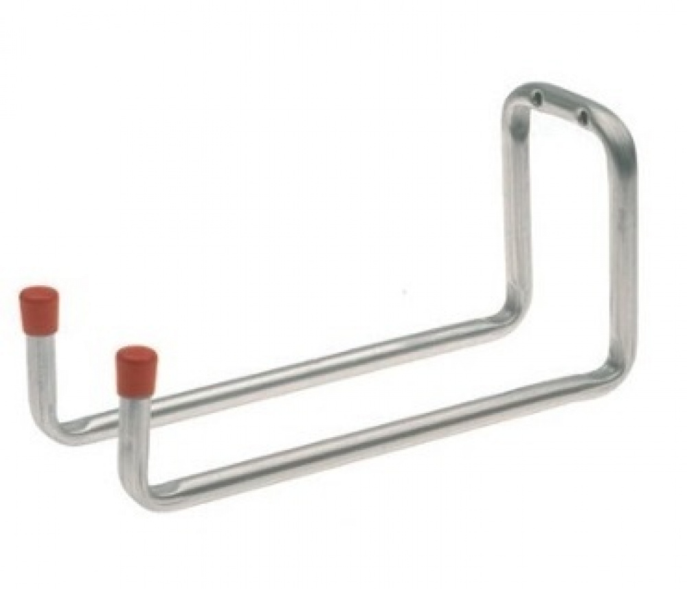 Dubbel Redskapskrok, Böjd, 32 cm, HABO 8530 , Silver / Röd i gruppen Förvaring / Förråd- och garageförvaring / Redskapshållare hos SmartaSaker.se (40482)