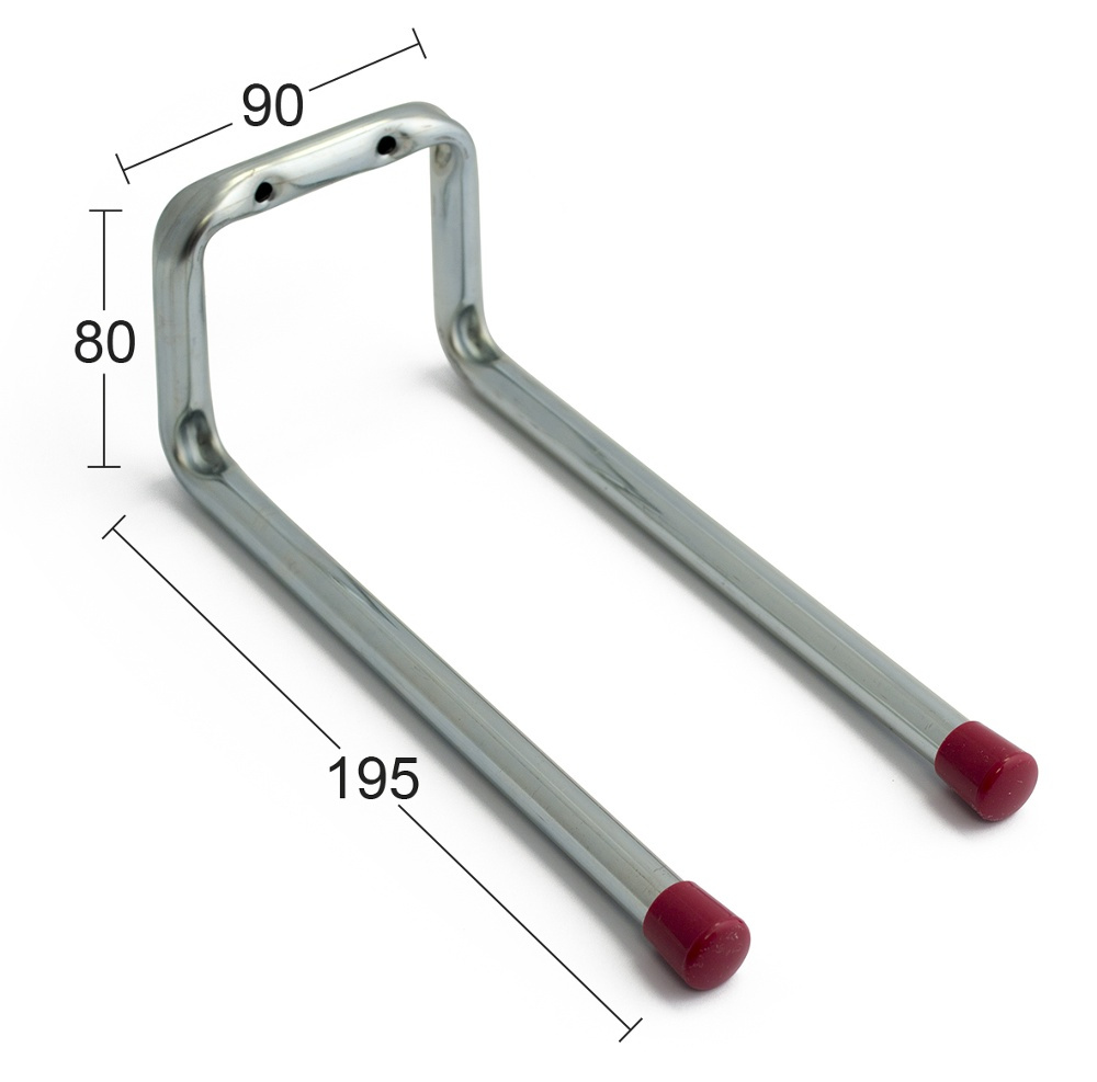 Dubbel Redskapskrok, Rak, 20 cm, HABO UTILITY HOOK, Stål i gruppen Förvaring / Förråd- och garageförvaring / Redskapshållare hos SmartaSaker.se (40485)