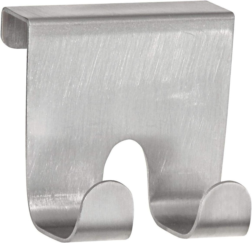 Dubbelkrok i rostfri metall för skåpdörr, FORMA, Silver i gruppen Förvaring / Köksförvaring / Organisera köksskåp / Krokar hos SmartaSaker.se (40495)