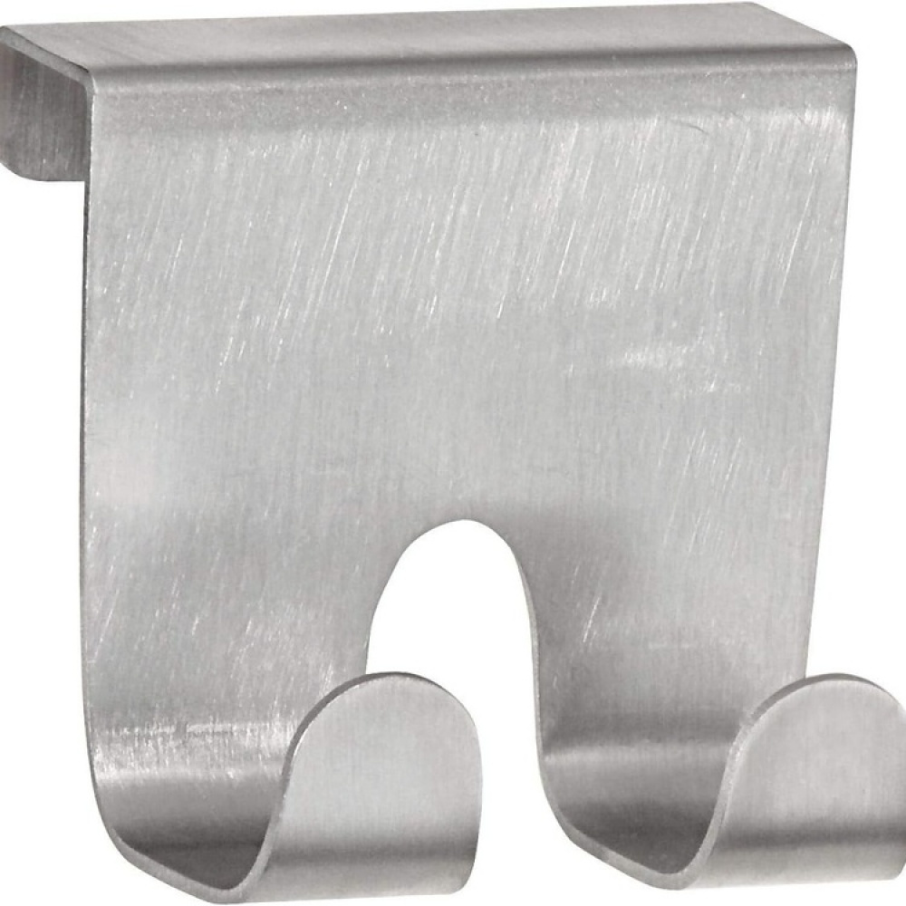 Dubbelkrok i rostfri metall för skåpdörr, FORMA, Silver i gruppen Förvaring / Köksförvaring / Organisera köksskåp / Krokar hos SmartaSaker.se (40495)