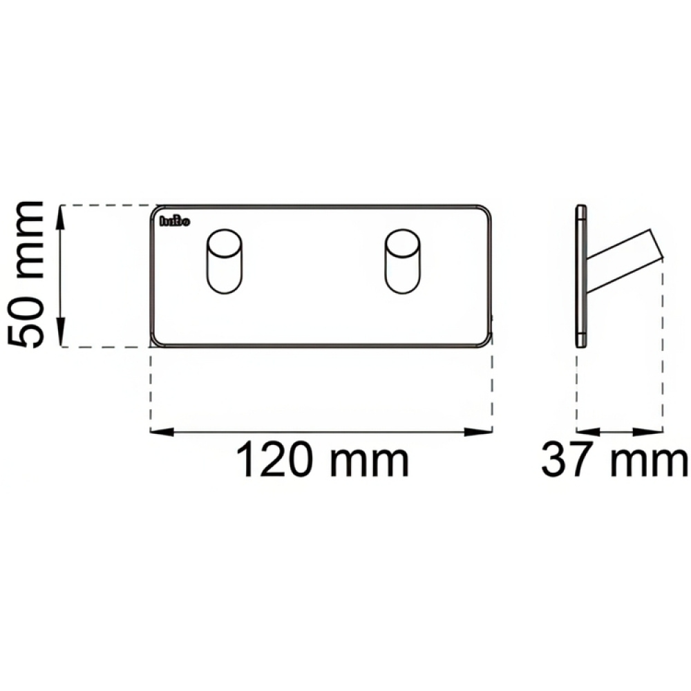 Självhäftande kroklist 2 krokar, Habo i gruppen Förvaring / Magneter och självhäftande / Självhäftande krokar hos SmartaSaker.se (40503)
