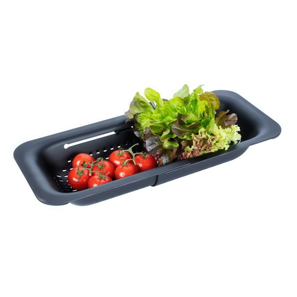 Durkslag, Över diskho, BLACK COLANDER, 36,5~50 x 20x H 7 cm, Svart i gruppen Förvaring / Köksförvaring / Diskställ och diskbänk hos SmartaSaker.se (40514)