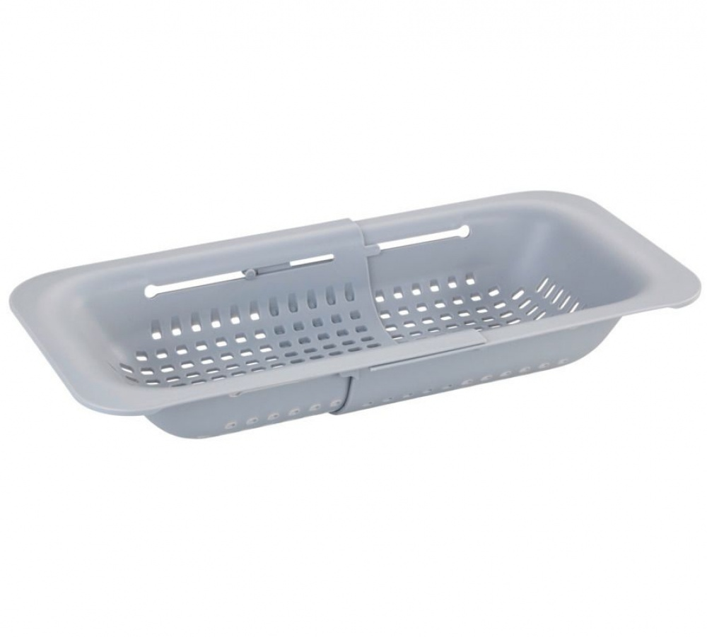 Durkslag, Över diskho, GREY COLANDER, 36,5~50 x 20 x H 7 cm, Ljusgrå i gruppen Förvaring / Köksförvaring / Diskställ och diskbänk hos SmartaSaker.se (40515)