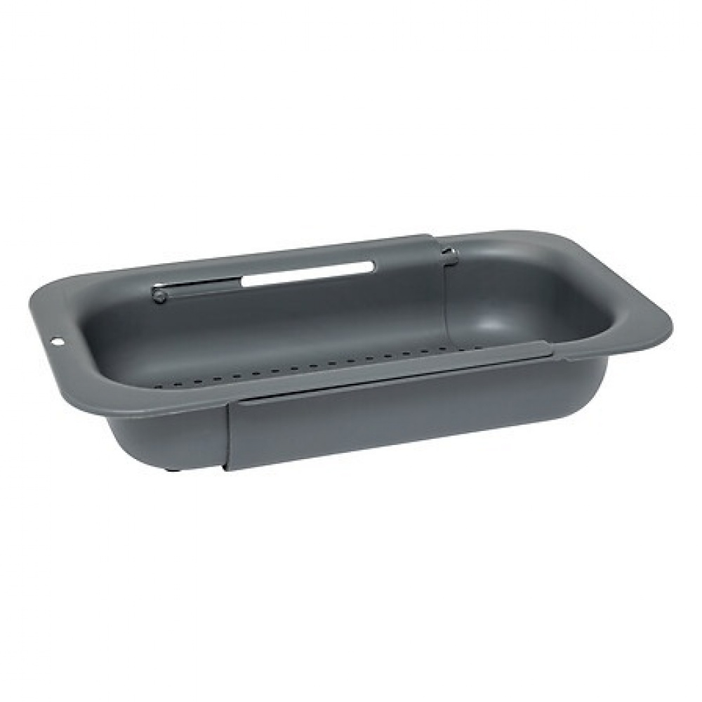 Durkslag, Över diskho, SINK COLANDER, 34,4~ 47,8 x 20 x H 6,5 cm, Mörkgrå i gruppen Förvaring / Köksförvaring / Diskställ och diskbänk hos SmartaSaker.se (40517)