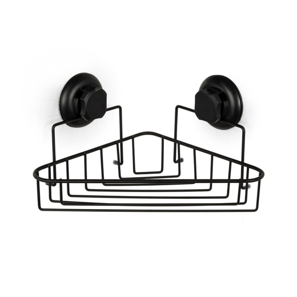 Duschkorg för hörn, med sugpropp, BESTLOCK, 23,8 x 23,8 x H12,8 cm, Svart i gruppen Förvaring / Badrumsförvaring / Bad- och duschkorgar hos SmartaSaker.se (40518)