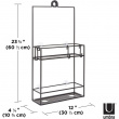 Duschkorg i metall, Över Duschvägg / Stång Två hyllor, CUBIKO CADDY, Umbra, Svart Duschkorg i metall, Över Duschvägg / Stång Två hyllor, CUBIKO CADDY, Umbra, Svart